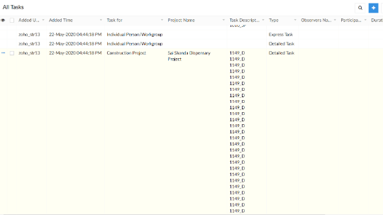 TASK DASHBOARD IN PROJECT